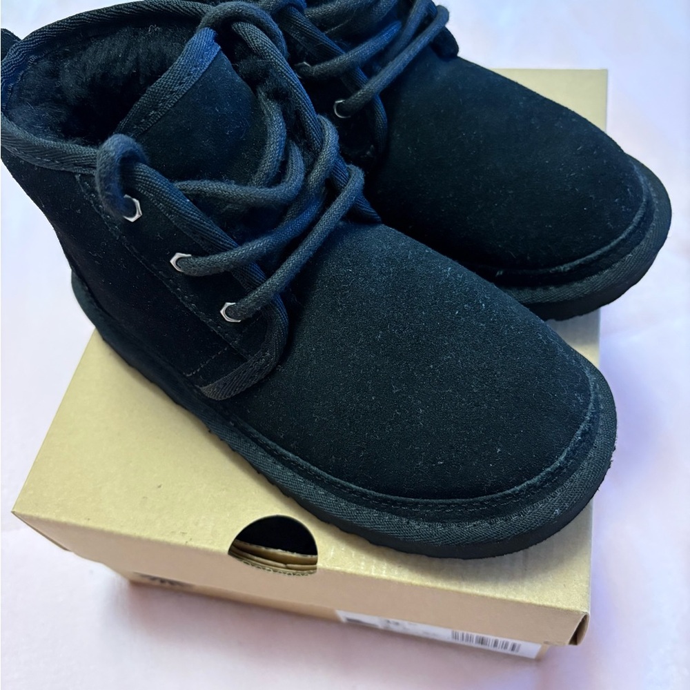 UGG Kids Classic Black Boots - Picture 2 of 3